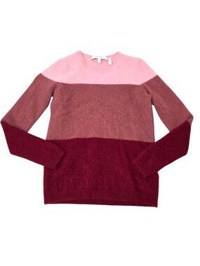 Lark & Ro Women's S Wool Blend  Pullover Sweater Pink Color Block 1582